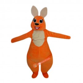 Orange Kangaroo Cartoon Mascot Costume, Orange Kangaroo Cartoon Costume