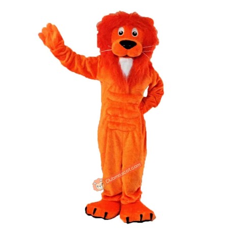 Orange Lion Cartoon Mascot Costume, Orange Lion Cartoon Costume