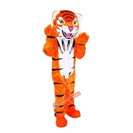 Orange Tiger Cartoon Mascot Costume, Orange Tiger Cartoon Costume