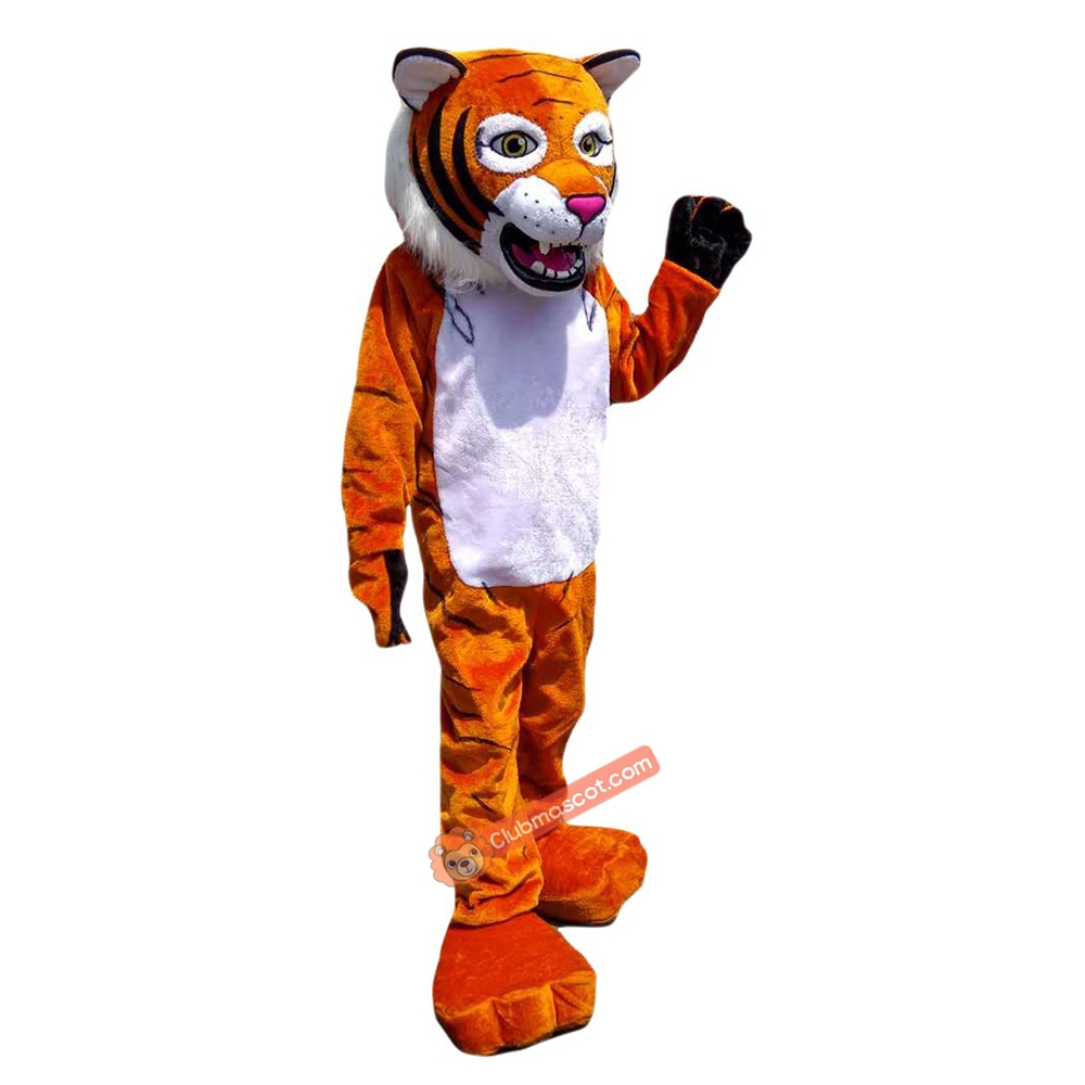 Orange Tiger Mascot Costume, Orange Tiger Costume