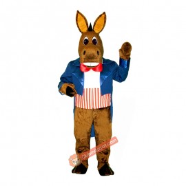 Patriotic Donkey Mascot Costume, Patriotic Donkey Costume