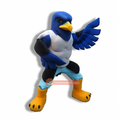 College Blue Falcon Mascot Costume