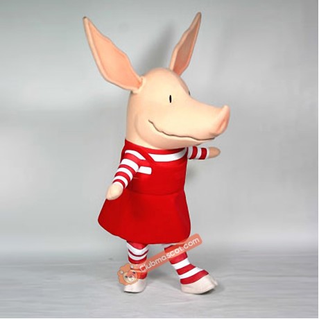 Pig Olivia Watson Mascot Costume, Pig Olivia Watson Costume