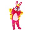 Pink Butterfly Rabbit Bunny Cartoon Mascot Costume, Pink Butterfly Rabbit Bunny Cartoon Costume