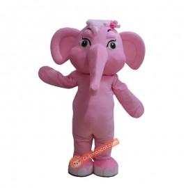 Pink Elephant Character Mascot Costume, Pink Elephant Character Costume