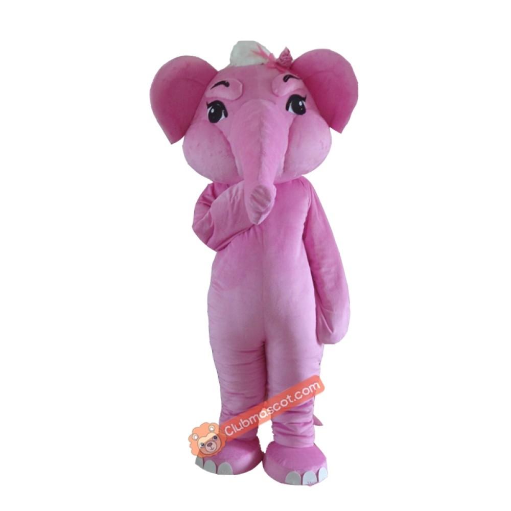 Pink Elephant Mascot Costume, Pink Elephant Costume