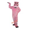 Pink Hippo Cartoon Mascot Costume, Pink Hippo Cartoon Costume