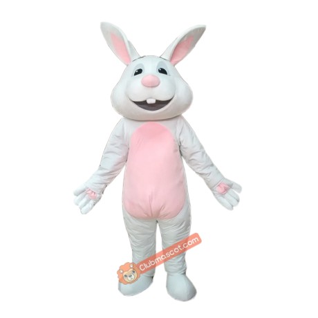 Pink White Rabbit Mascot Costume, Pink White Rabbit Costume