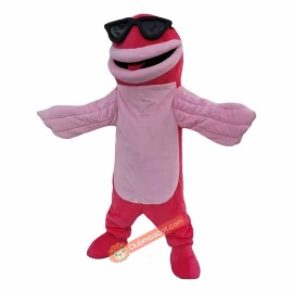 Pink shark Dolphin Mascot Costume, Pink shark Dolphin Costume