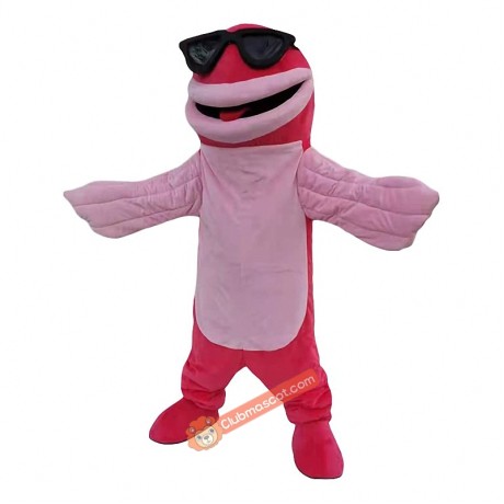 Pink shark Dolphin Mascot Costume, Pink shark Dolphin Costume