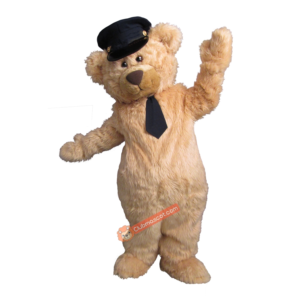 Plush Handsome Bear Mascot Costume, Plush Handsome Bear Costume