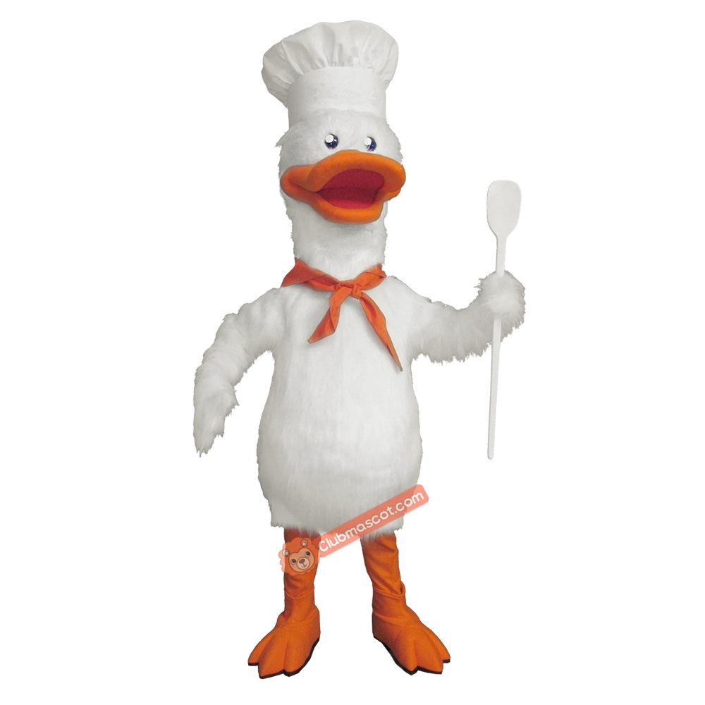 Plush White Duck Mascot Costume, Plush White Duck Costume