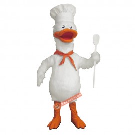 Plush White Duck Mascot Costume, Plush White Duck Costume