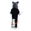 Police Gray Wolf Cartoon Mascot Costume, Police Gray Wolf Cartoon Costume