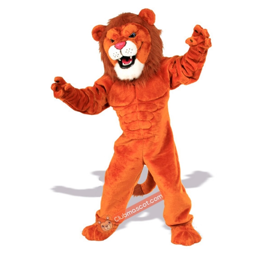 Power Cat Lion Mascot Costume, Power Cat Lion Costume