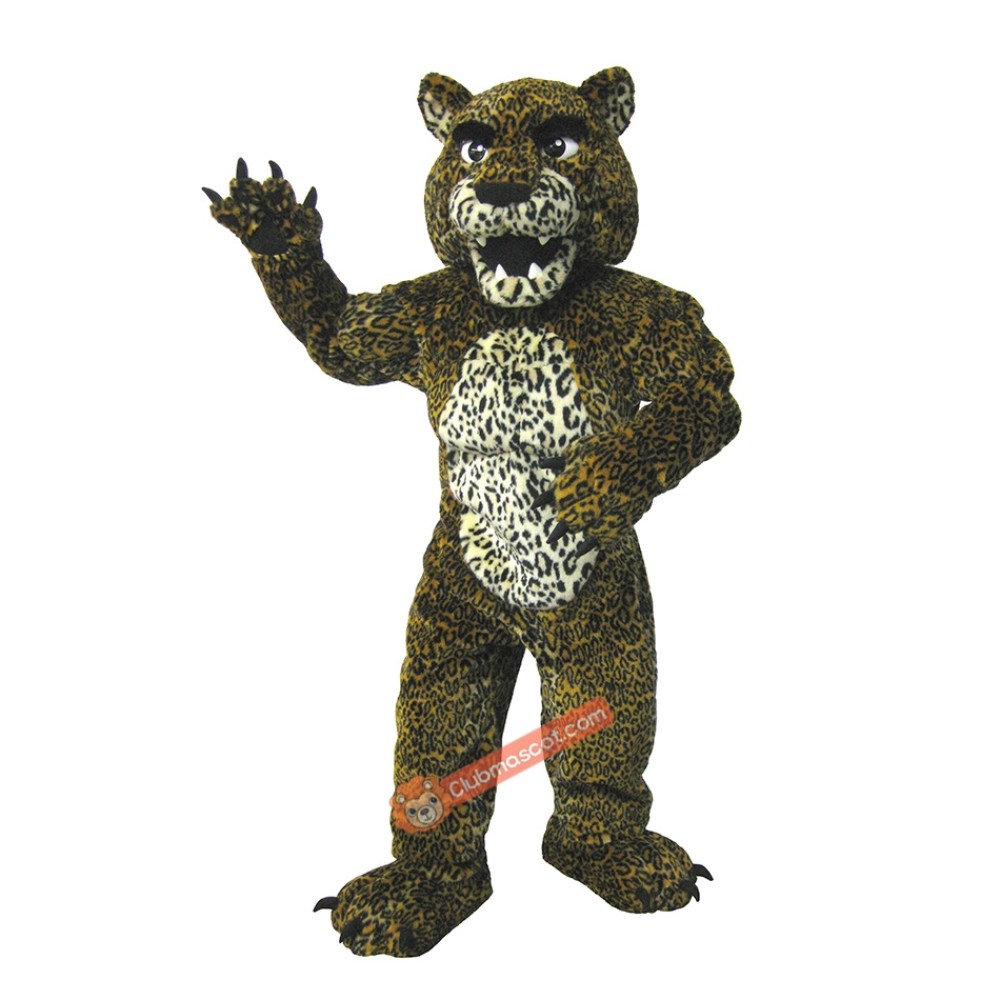 Power Leopard Mascot Costume, Power Leopard Costume