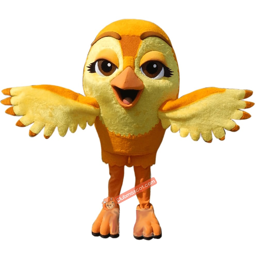 Promotions Gold Bird Mascot Costume, Promotions Gold Bird Costume