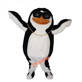 Punk Penguin Cartoon Mascot Costume, Punk Penguin Cartoon Costume