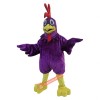 Purple Chicken Hen Cock Cartoon Mascot Costume, Purple Chicken Hen Cock Cartoon Costume