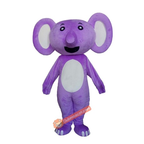 Purple Elephant Mascot Costume, Purple Elephant Costume