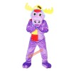 Purple Moose Elk Wapiti Cartoon Mascot Costume, Purple Moose Elk Wapiti Cartoon Costume