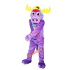 Purple Moose Elk Wapiti Cartoon Mascot Costume, Purple Moose Elk Wapiti Cartoon Costume