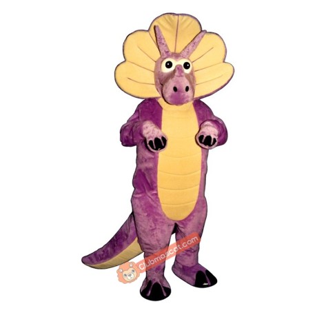 Purple Triceratops Mascot Costume, Purple Triceratops Costume