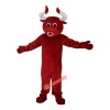 Red Cow Bull Bison Cartoon Mascot Costume, Red Cow Bull Bison Cartoon Costume