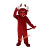 Red Cow Bull Bison Cartoon Mascot Costume, Red Cow Bull Bison Cartoon Costume