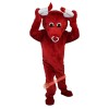 Red Cow Bull Bison Cartoon Mascot Costume, Red Cow Bull Bison Cartoon Costume