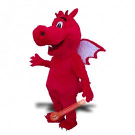 Red Dragon Character Mascot Costume, Red Dragon Character Costume