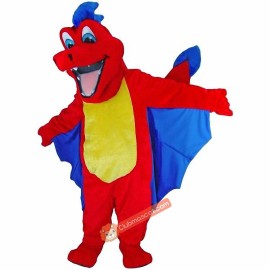 Red Dragon Mascot Costume, Red Dragon Costume