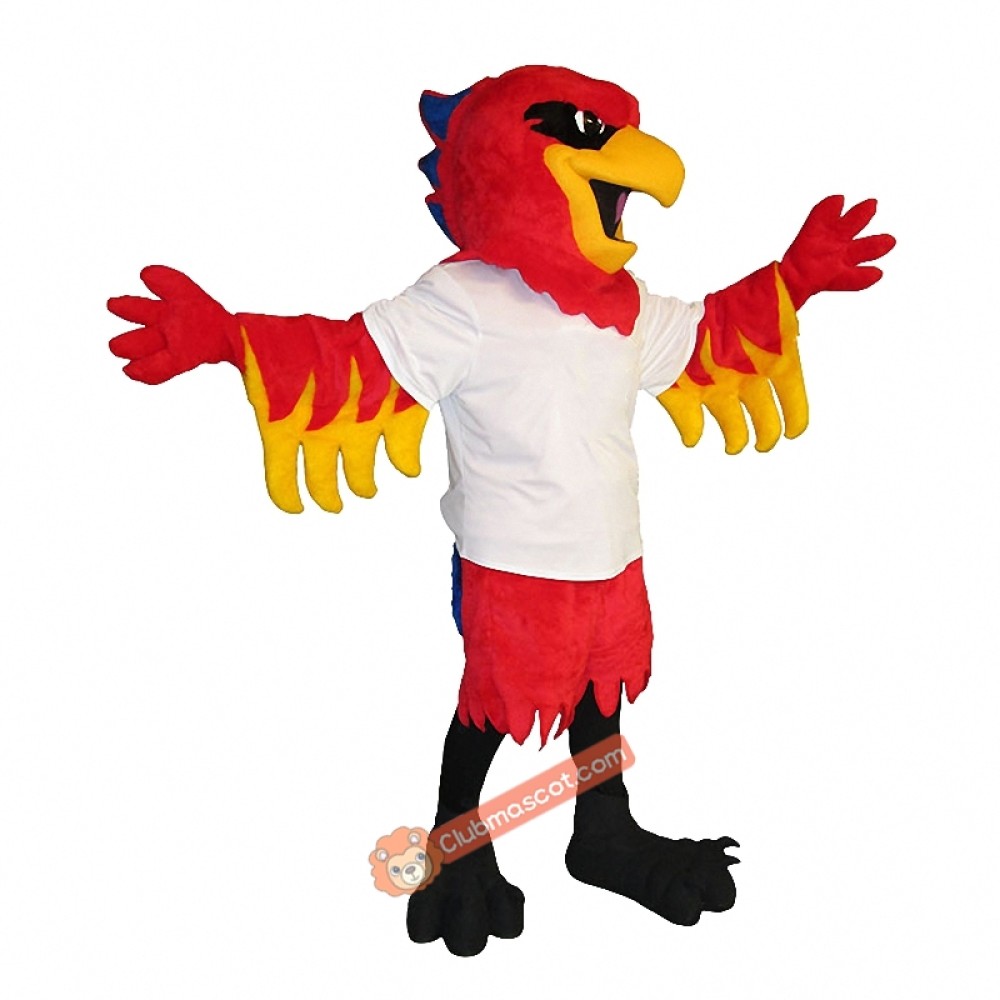 Red Phoenix Mascot Costume, Red Phoenix Costume