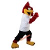 Red Sport Eagle Cartoon Mascot Costume, Red Sport Eagle Cartoon Costume