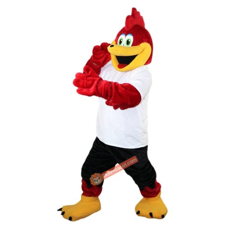 Red Sport Eagle Cartoon Mascot Costume, Red Sport Eagle Cartoon Costume