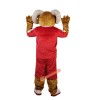 Red Sport Goat, Antelope Cartoon Mascot Costume, Red Sport Goat, Antelope Cartoon Costume