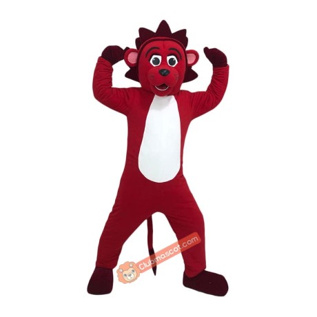 Red lion Cartoon Mascot Costume, Red lion Cartoon Costume