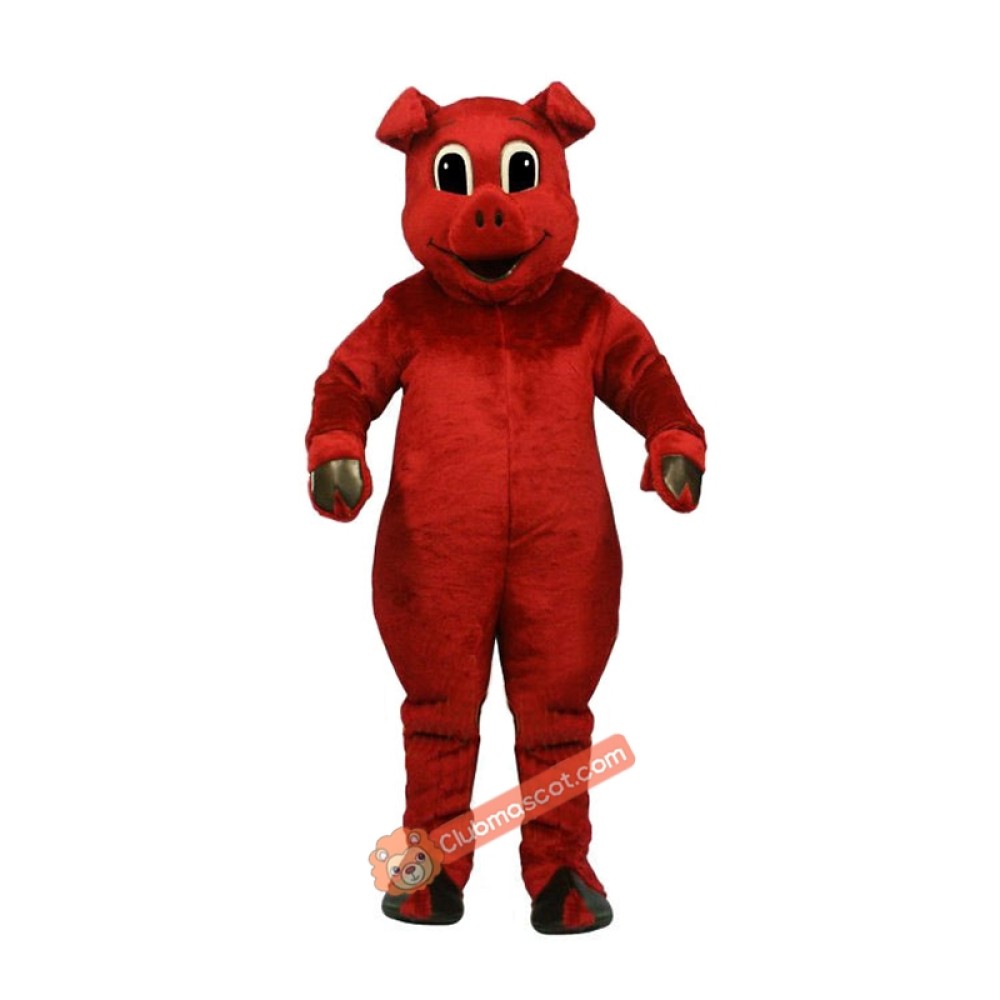 Ruddy Redpig Mascot Costume, Ruddy Redpig Costume