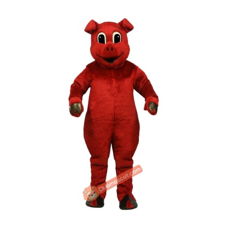 Ruddy Redpig Mascot Costume, Ruddy Redpig Costume