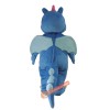 Cartoon Dragon Blue Dinosaur Mascot Costume, Cartoon Dragon Blue Dinosaur Costume