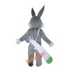 Grey Bugs bunny Rabbit Mascot Costume, Grey Bugs bunny Rabbit Costume