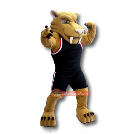 Power Sabretooth Tiger Mascot Costume