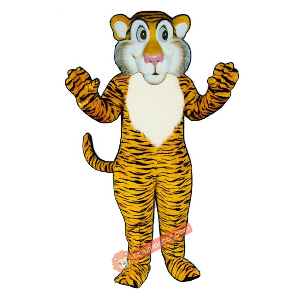 Shy Tiger Mascot Costume, Shy Tiger Costume