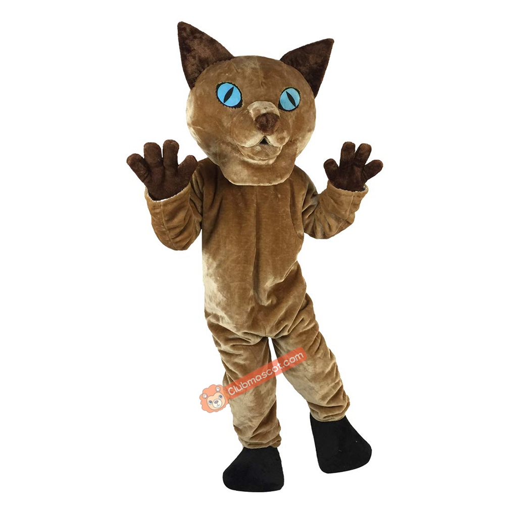 Siamese Cat Cartoon Mascot Costume, Siamese Cat Cartoon Costume