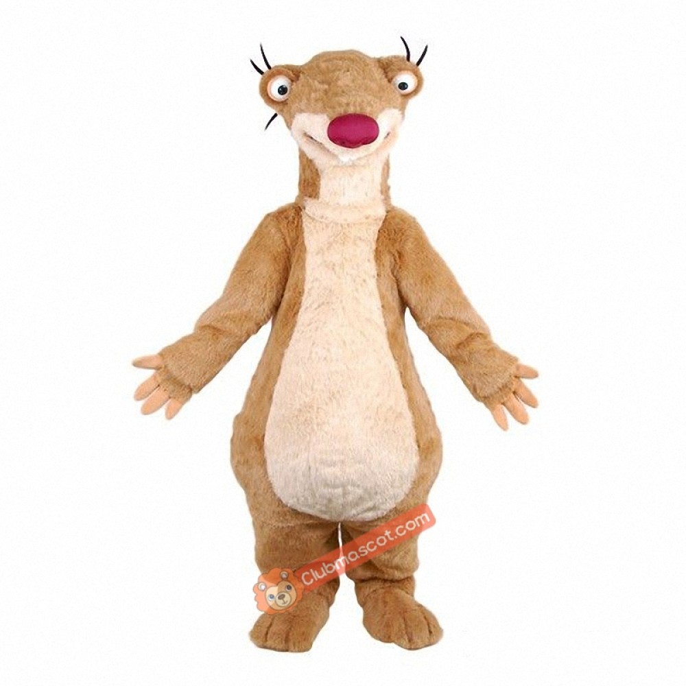 Sid the sloth Mascot Costume, Sid the sloth Costume