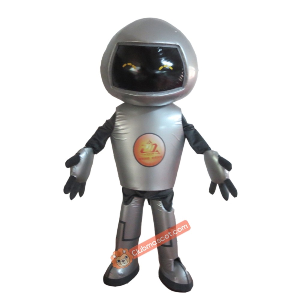 Silver Robot Mascot Costume, Silver Robot Costume