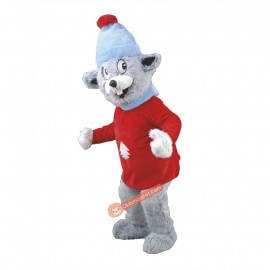 Skiing Mouse Mascot Costume, Skiing Mouse Costume