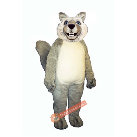 Smiling Wolf Mascot Costume, Smiling Wolf Costume