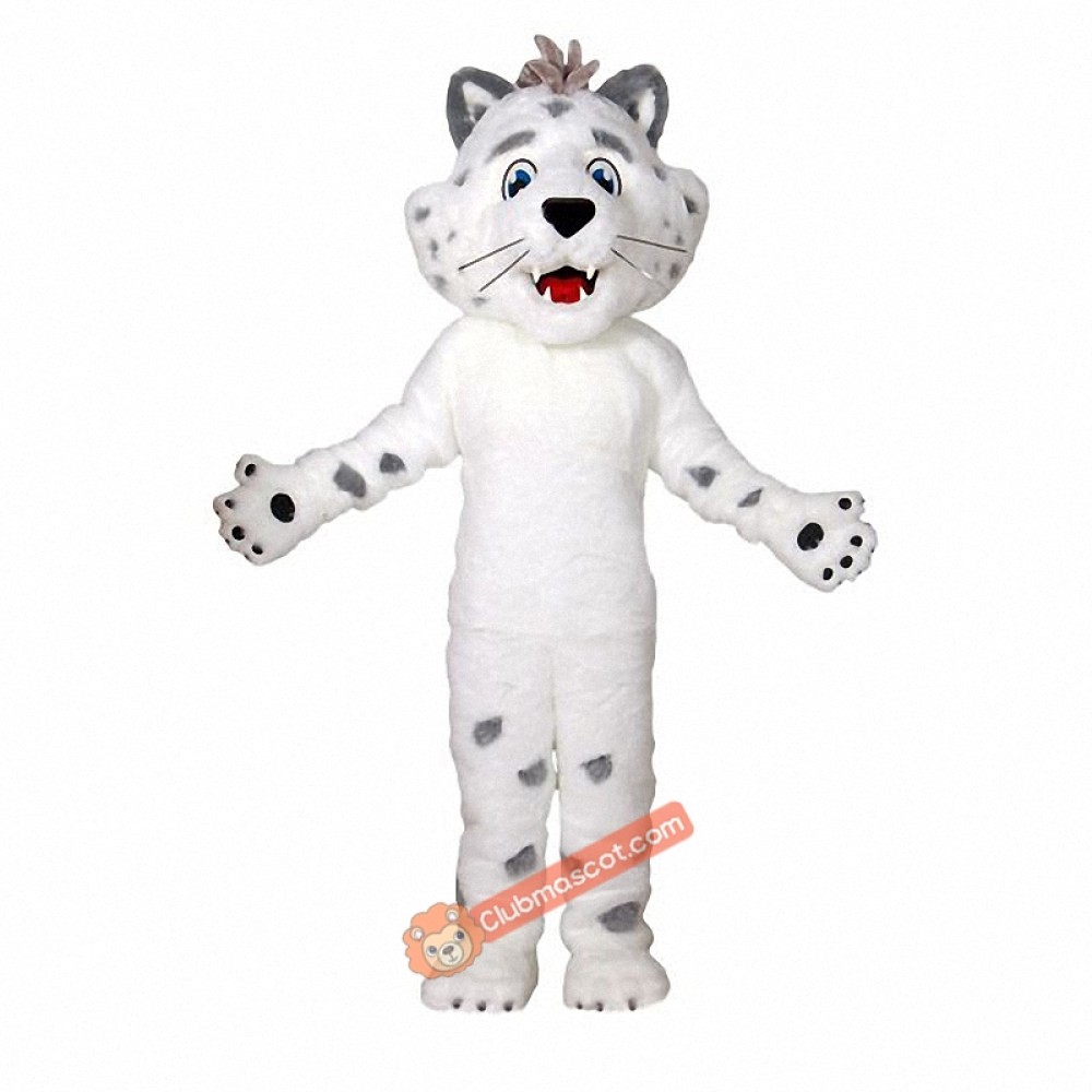 Snow Leopard Mascot Costume, Snow Leopard Costume