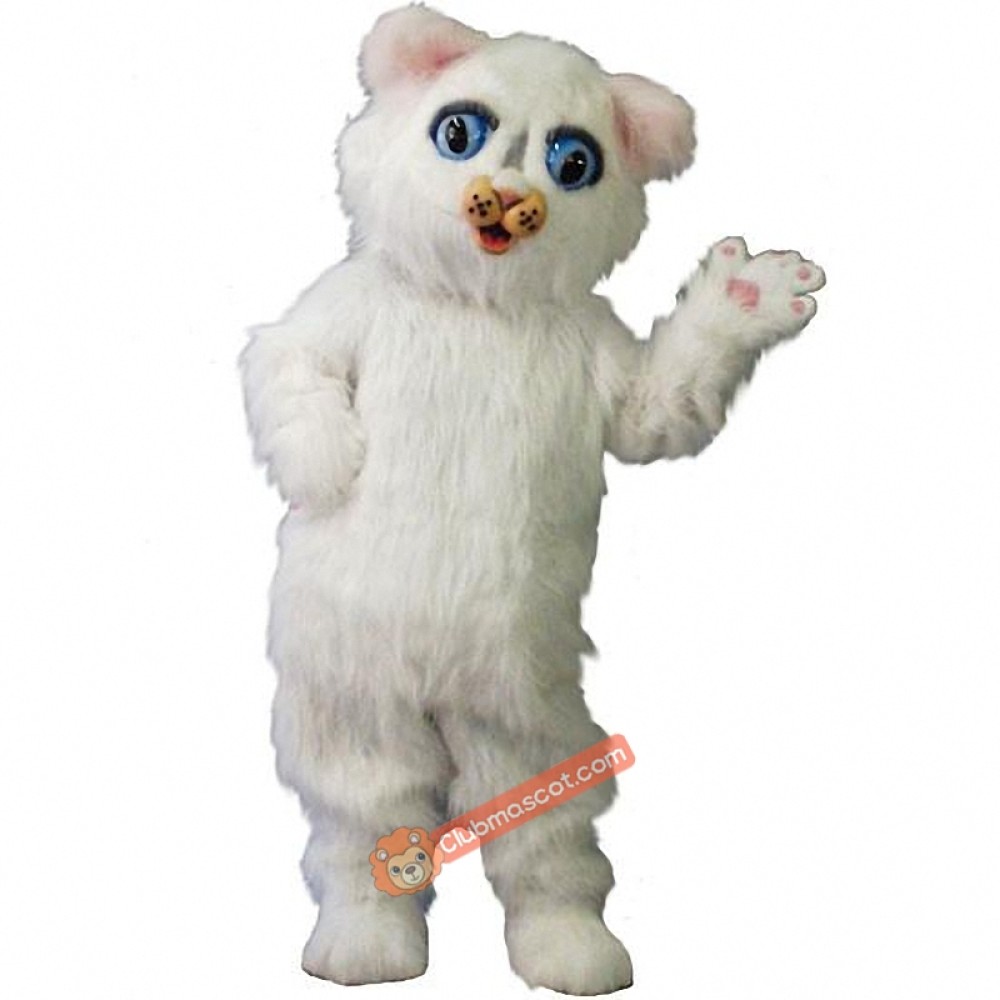 Snowball Kitty Mascot Costume, Snowball Kitty Costume